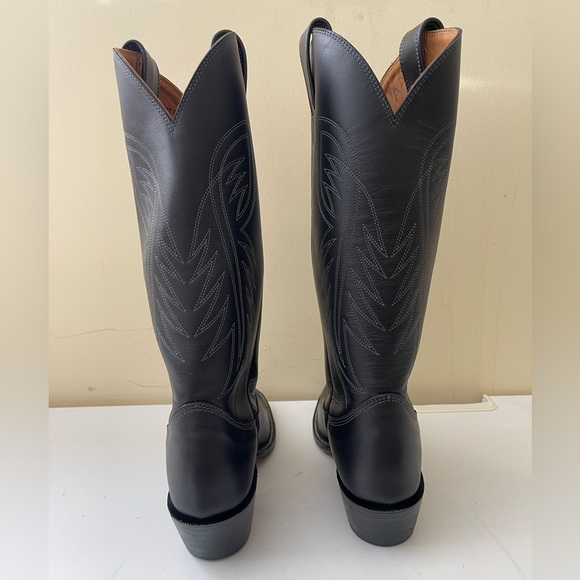 NWT Alberta Boot Black Cowhide Leather Western Cowboy Boots Women Size 9 US - Picture 3 of 8